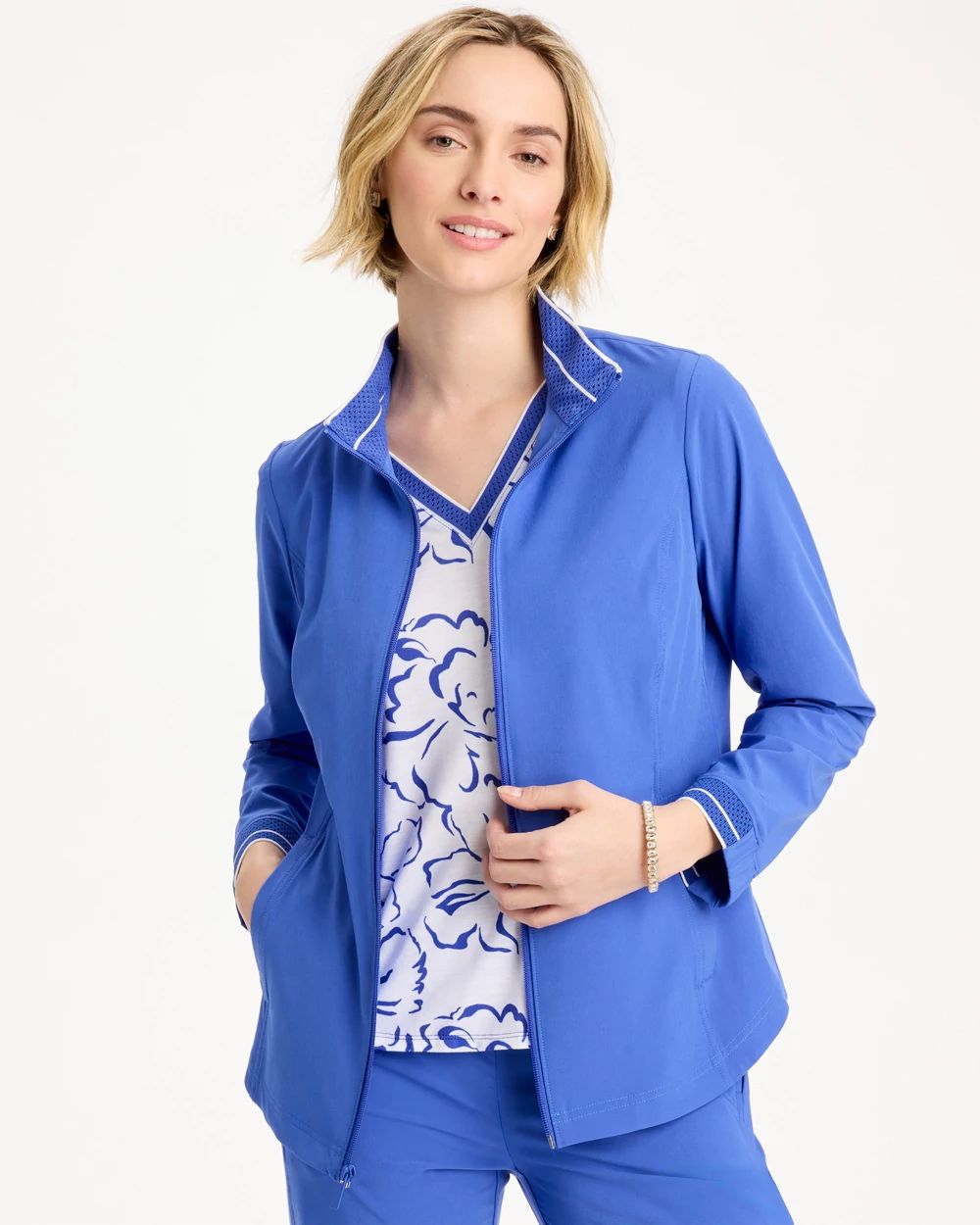 Zenergy® UPF Mesh Trim Jacket | Chico's